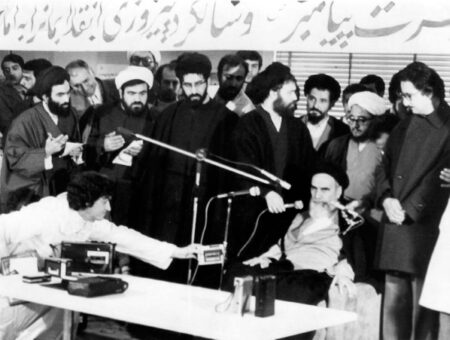 ‏استاد خسرو شاهی با امام خمینی (ره)‏