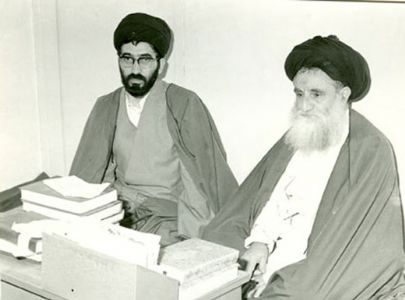 آیت الله سید حسن قمی ، استاد سید هادی خسروشاهی (در مشهد)